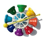 正直屋 ミュージックベル 8音色 打楽器 子供用 楽器玩具 マレット おもちゃ ハンドベル カラフル