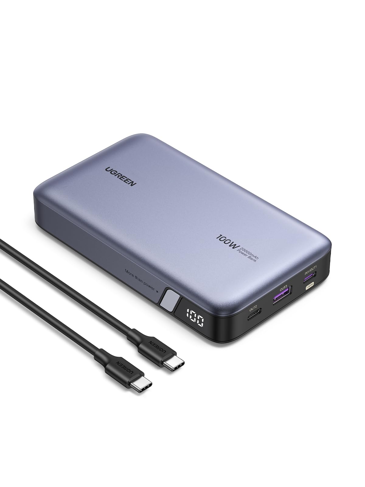 【プライムデー】【5,749円】 UGREEN 100W PD・PPS 2.0対応 20000mAh 3ポート モバイルバッテリー 【送料無料】