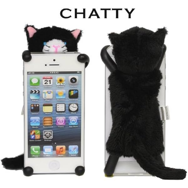 Amazon Co Jp Iphone 5 5s 5c 対応 Chatty 猫のぬいぐるみ Iphoneカバー For Iphone5 5s 5c ねこのiphoneケース ブラック 家電 カメラ