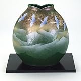【九谷焼】 7号花瓶 鶴連山 花瓶、花台、トムソン化粧箱入り