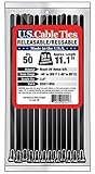 US Cable Ties RSD11B50 11-Inch Releasable Ties, UV Black, 50-Pack by US Cable Ties