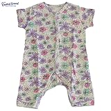 オーシャンアンドグラウンド｜ベビー肌着半袖ロンパース｜Flower Note｜ラベンダー