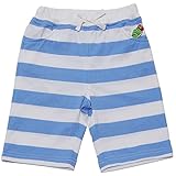 2018年 夏物 はらぺこあおむし 天竺 ボーダー ５分丈パンツ THE WORLD OF ERIC CARLE サックス◇90cm