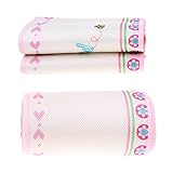 Baoblaze 全８種類　ベビーベッドフェンス　赤ちゃん　ベッド 　ガード　エアメッシュ　かわいい　 - ピンク