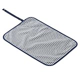 わくわくお食事タイムのベビーランチョンマット・シート　ベーシックストライプ（綿100％）・紺　B0604800　日本製