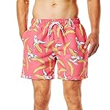 [YU-TREND] 水着 メンズ 水陸両用 ショートパンツ 海水パンツ メンズ インナー付き スイムパンツ メンズ 温泉用水着 プール 夏 L ピンクのバナナ