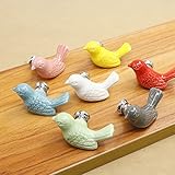 Fenteer 可愛い　鳥型　引き出し　キャビネット　食器棚　ドア　プルノブ　ハンドル　取っ手　家具美化　部屋　素晴らしい　装飾　 - グレー