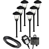 Paradise GL33923BK Aluminum Low Voltage 1W LED Path Lights (Black, 6 Pack) [並行輸入品]
