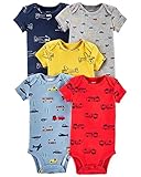 カーターズ 男の子用 いろんな乗り物だいしゅうごう！ 半袖ボディースーツ5枚セット ロンパース 60cm 65cm [並行輸入品]
