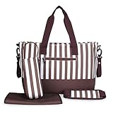 KANGMING 多機能 マザーズバッグ 2way ママバッグ 大容量　ショルダーバッグ ハンドバッグ シンプル 軽量 ベビー用品収納バッグ (ブラウン)