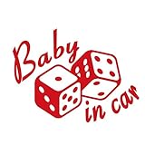 imoninn BABY in car ステッカー　【パッケージ版】　No.30　ダイス　（赤色）