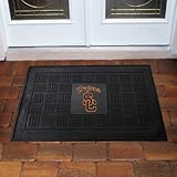 NCAA USC Trojans 18 " x 30 "ブラックチームロゴゴム製マット