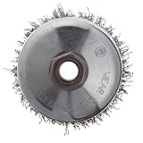 Weiler Vortex Pro Wire Cup Brush, Threaded Hole, Carbon Steel, Crimped Wire, 3" Diameter, 0.014" Wir