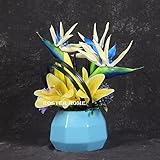 BAGEHUA シミュレーションフラワーブルーの壺モデル・ルーム装飾部屋の装飾家具花柄スーツの造花、短い段落