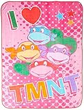 Nickelodeon Teenage Mutant Ninja Turtles 'I Love TMNT' Throw Blanket for Girls [並行輸入品]