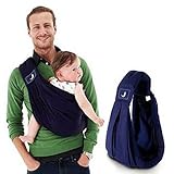 ベビースリング　抱っこひも　赤ちゃんを包み込むように　赤ちゃんも安心 パパとママの顔が見える　ゆりかごキャリー　安心してすぐに眠る　対象０～2歳　ネイビー