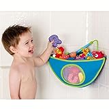 Kuke オモチャ収納袋　お風呂ハンモク　多用途　子供玩具　片付けネット　吸盤式　メッシュバッグ　学習収納　子供部屋収納 菱形のデザイン size フリーサイズ (ダークブルー)