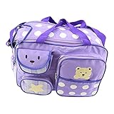 Baoblaze マザーズバッグ　ママバッグ　おむつ袋　ベビーおむつバッグ　旅行用　大容量　多機能　便利　全3色 - 紫の