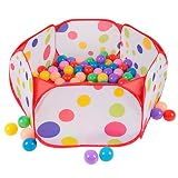 デラックス6 Sided Collapsible Ball Pit Tent – Includes 200マルチカラーソフトプラスチックPit Balls 。