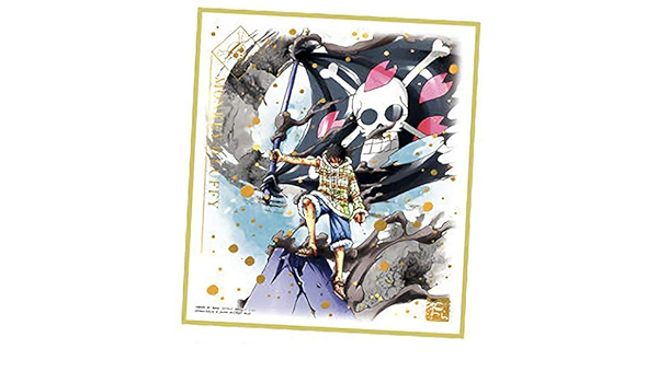 Amazon 金色箔押し No 01 麦わらのルフィ ワンピース色紙art 偉大なる航路 アニメ 萌えグッズ 通販