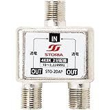 STORIA/ストリア STO-2DAP 新4K8K衛星放送(3224MHz)対応 屋内用 2分配器 全端子通電型 TVアンテナ配線 STORIA/ストリ