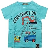 《春夏対応》 nico hrat(ニコフラート) 製品洗い加工済み 42/2天竺半袖はたらく車Tシャツ 120cm/SA NO.B-270104