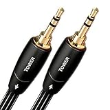 AudioQuest 1.5m タワー 3.5mm オーディオケーブル 1.5m 3.5mm ブラック - オーディオケーブル (3.5mm、3.5mm、銅、1.5m、ブラック)