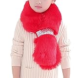 Snoneキッズ ベビー 子供 マフラー スカーフ ネックウォーマー スヌード 毛皮 フォックス 襟巻 防寒 ふわっふわ おしゃれ 首元保温 発表会 結婚式 パーティー 入園 入学 プレゼント