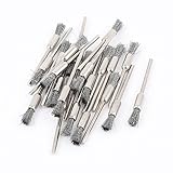 uxcell　研磨ブラシ　ポリッシャーブラシ　研磨ツール　2.3mmマンドレル直径　グレー　ワイヤー　22個入り