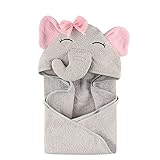 Hudson Baby Animal Face Hooded Towel for Girls, Pretty Elephant by Hudson Baby[並行輸入]