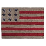 Lorena Canals Washable Rug (Flag American/Linen/Red) by Lorena Canals