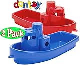 Dantoy Stacking Tugボートレッド&ブルーギフトセットBundle – 2パック