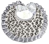 Pickles Journey Faux Fur Baby Bib, Snow Leopard by Pickles