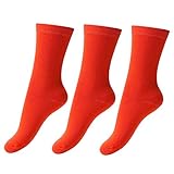 北欧デンマーク MELTON(メルトン) 高級 カラー ソックス 3足セット フレイムオレンジ 3か月 - 6か月