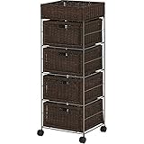 ランドリー 収納家具 キャビネット ダークブラウン