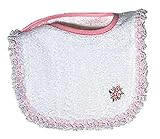 Raindrops Girl Appliqued Lace Bib, White/Pink by Raindrops [並行輸入品]