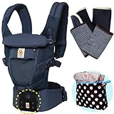 ベビーウエストベルト付エルゴベビー 抱っこ紐 ADAPTアダプトクールエア/ディープブルー 【日本正規品2年間保証-SG認定付】本体＋パッド２個+収納ポーチ付 ERGO Baby