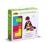 Edushape Easy-grip Soft Foam Sensory Puzzle Blocks [18 Pieces]