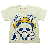 《初夏盛夏対応》 GARACH(ギャラッチ) 天竺昆虫採集PANDA半袖Tシャツ 90cm /Iv NO.AH-1621304
