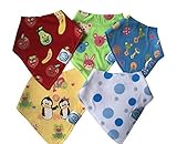 Baby Bib Bandana Boy & Girl Gift Set 100% Organic Cotton Teething Drool Absorbent With Adjustable Sn