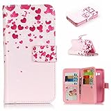 Zeebox Galaxy J5 2015 手帳型 ケース スタンド機能 カード収納ホルダー 衝撃吸収 Samsung Galaxy J5 2015 対応 高品質 保護カバー 生涯補償付き (ピンク)