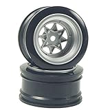 1/10 旧車向け 小径ルック 段リムシルバースターホイール 4本セット