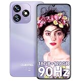 OUKITEL C51 SIMフリー スマホ 本体 18GB RAM+128GB ROM 1TB拡張可能 Android 13 スマホ 本体 6.8インチ 大画面 90Hzのリフレッシュレート 13MP+5MPカメラ スマートフォン 5150mAh 大容量バッテリー 3.5mmヘッドフォンジャック 4GデュアルSIM GPS/指紋認証/顔認証/技術適合認証（紫）