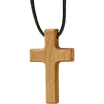ハンドメイド 木製 十字架 ネックレス 楽天市場】カトリック 聖ベネディクト 木製十字架ネックレス