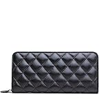 最新の女性の革の財布 - 手織りの豪華なジッパーの財布の女性本物の革の財布の女の子の財布のカードホルダーのハンドバッグ