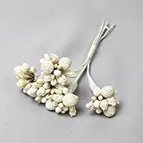 プリベリー ラメピック　6本入り[ホワイト］　【ピック】【フェイク】【アクセサリー】【フラワー】