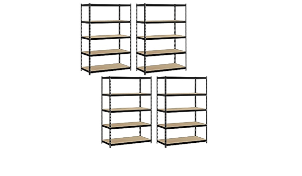 Amazon Co Jp 超頑丈 ガレージ用メタルラック 4点セット 5段式 スチール製 調整可能 高さ72インチ 幅48インチ 奥行24インチ Diy 工具 ガーデン