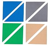 (Triangle, 01 - Blue, Green, Gray, Sand) - Classic 25cm Triangle Baseplates by Strictly Briks Buildi