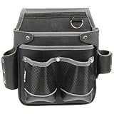E-Value 釘袋 ホルダー付き ブラック&グレー 約幅300X奥行き100X高さ250mm EDK-4D GR