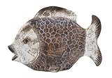 decmode魚ガーデン彫刻 – 14で。 14" x 11" ブラウン 64888